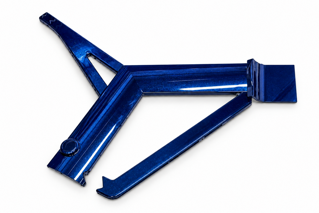 Soleil Supplies chrome CNC foot pegs with silver spikes