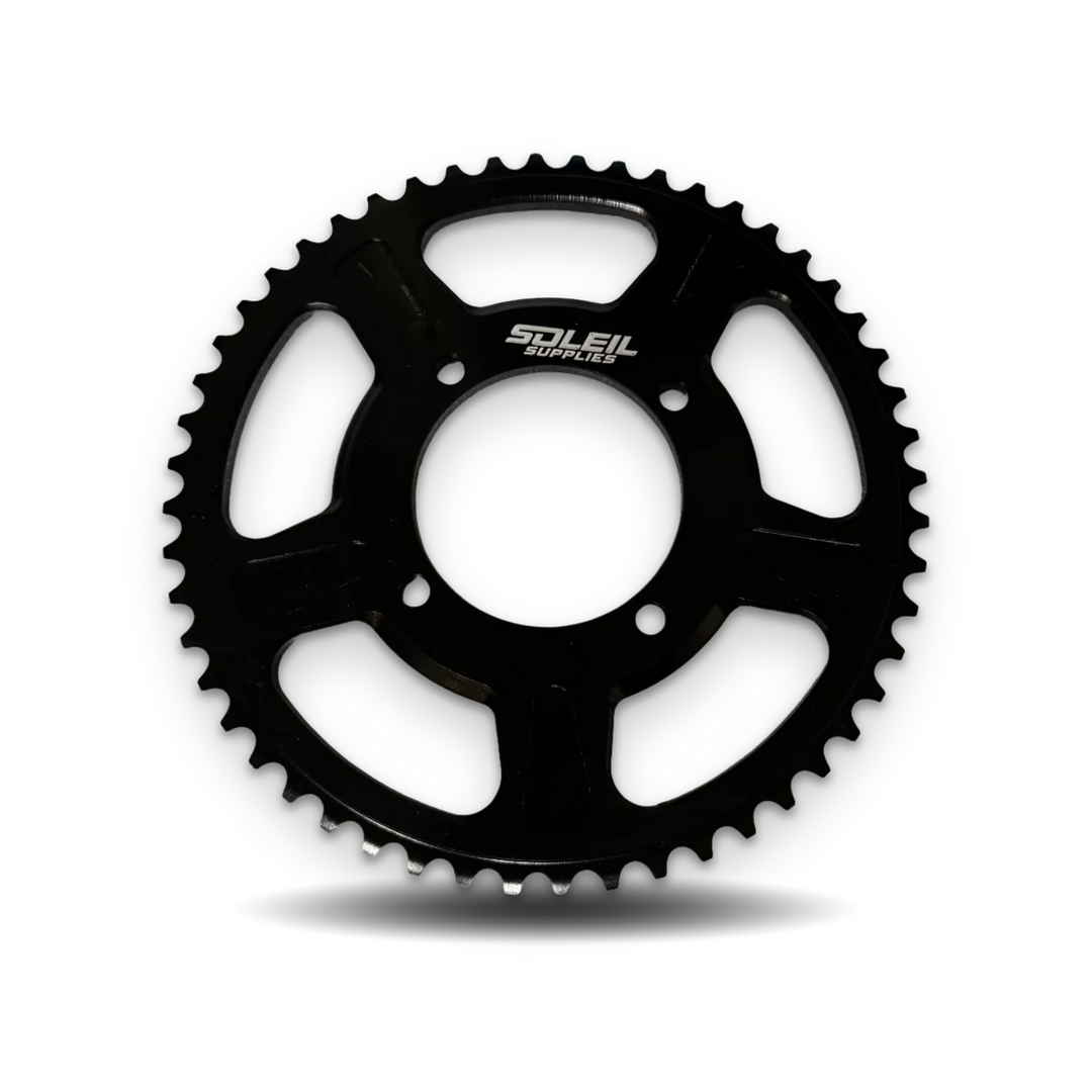 Tuttio Soleil 01 52-tooth aluminum rear sprocket in glossy black
