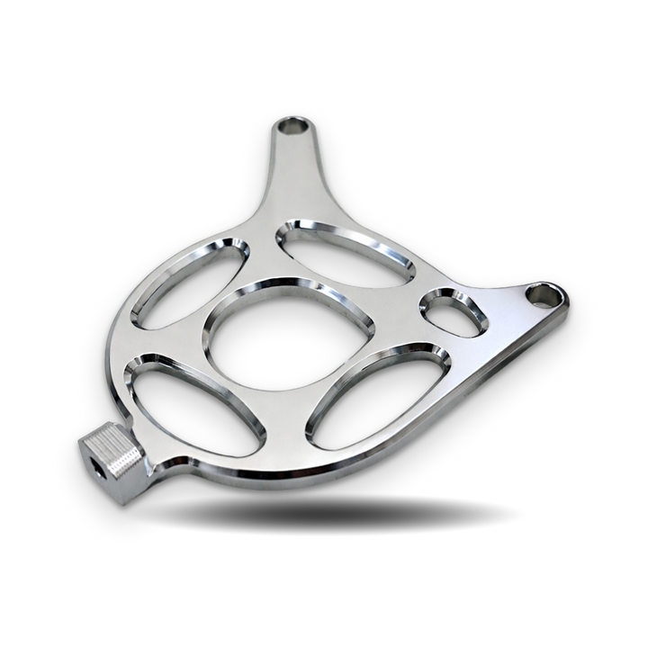 Tuttio Soleil 01 CNC aluminum prickly motor cover in chrome