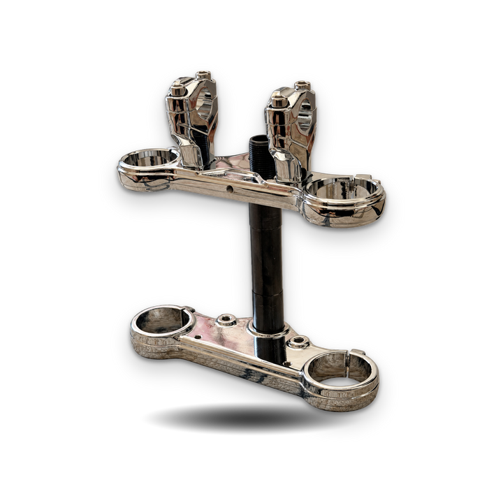 Tuttio Chrome Triple Clamp Set in Mirror Chrome — product view 1