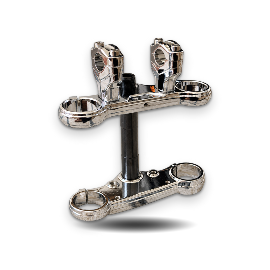 Tuttio Chrome Triple Clamp Set in Mirror Chrome — product view 2
