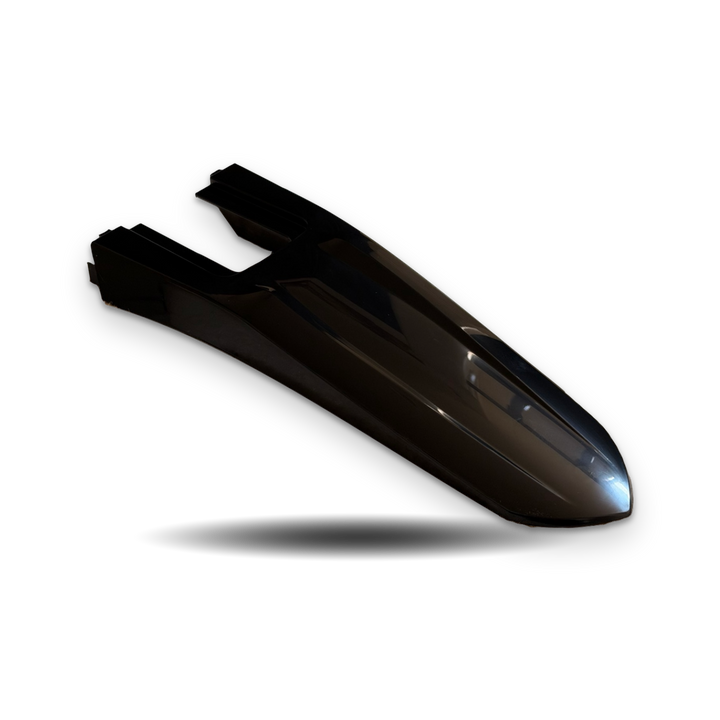 Yozma Extended Rear Fender in Glossy Black, full original photo with clean white background and soft shadow