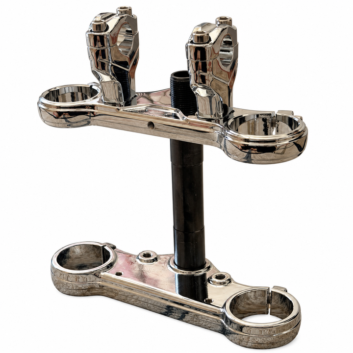Tuttio Chrome Triple Clamp Set in Mirror Chrome — product view 1