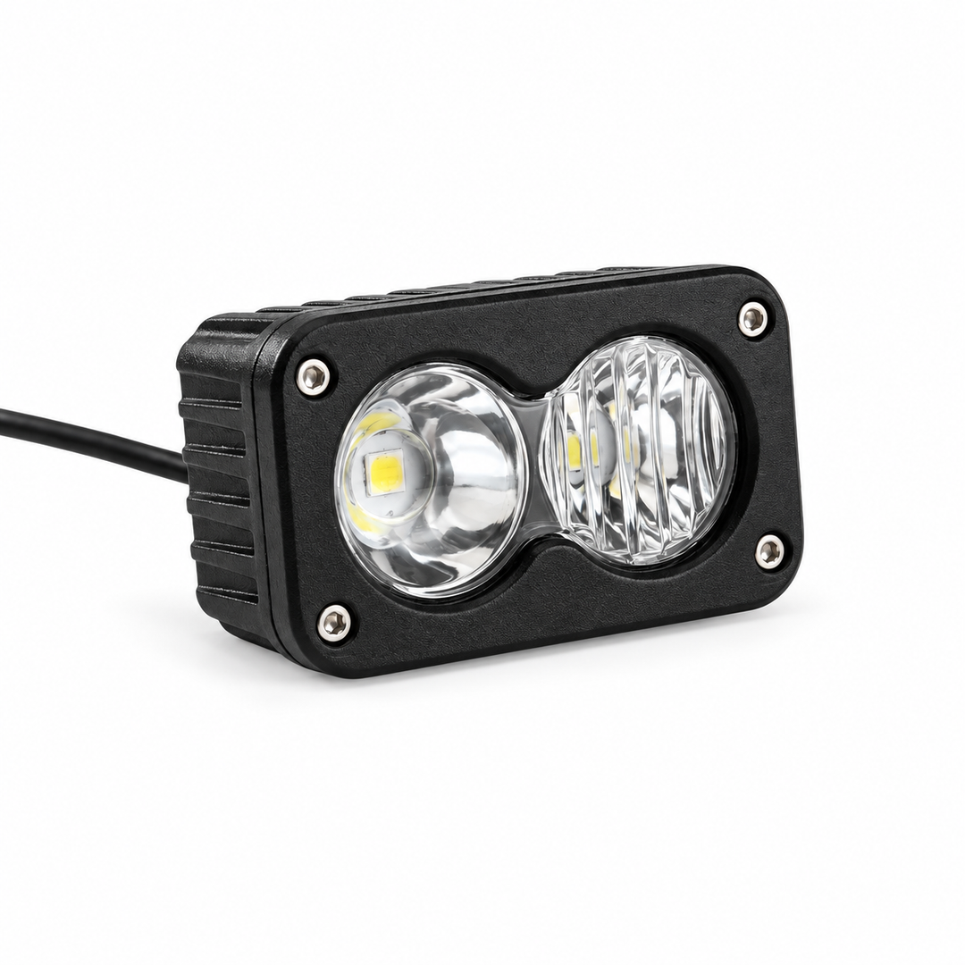 Yozma Baja dual LED headlight on a white background