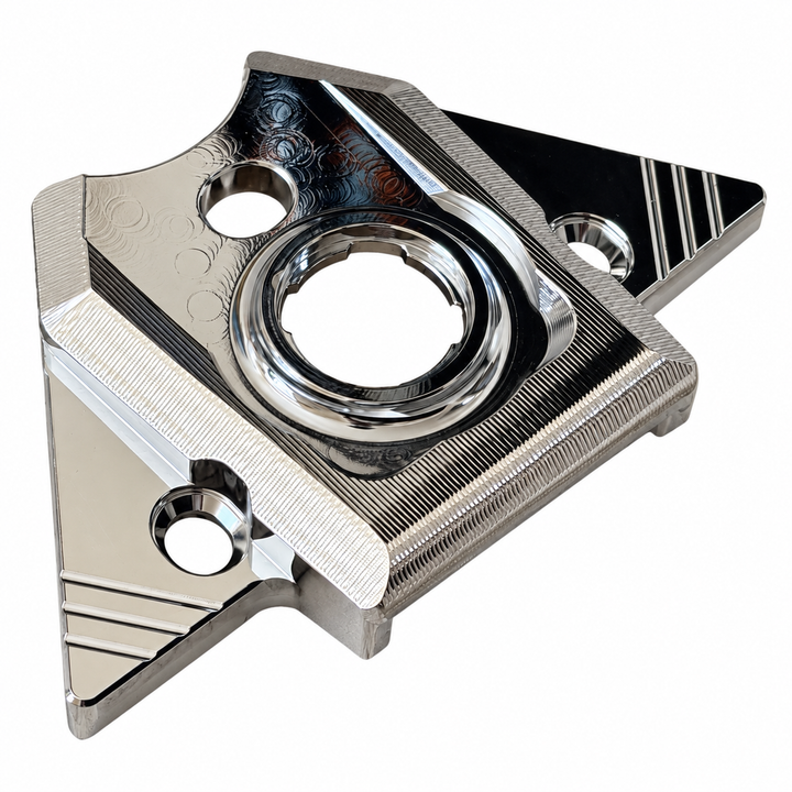 Yozma Upgraded Ignition Cover in Mirror Chrome — product view 1